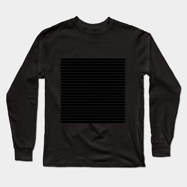 Solid black stripes Long Sleeve T-Shirt by Bluewave21